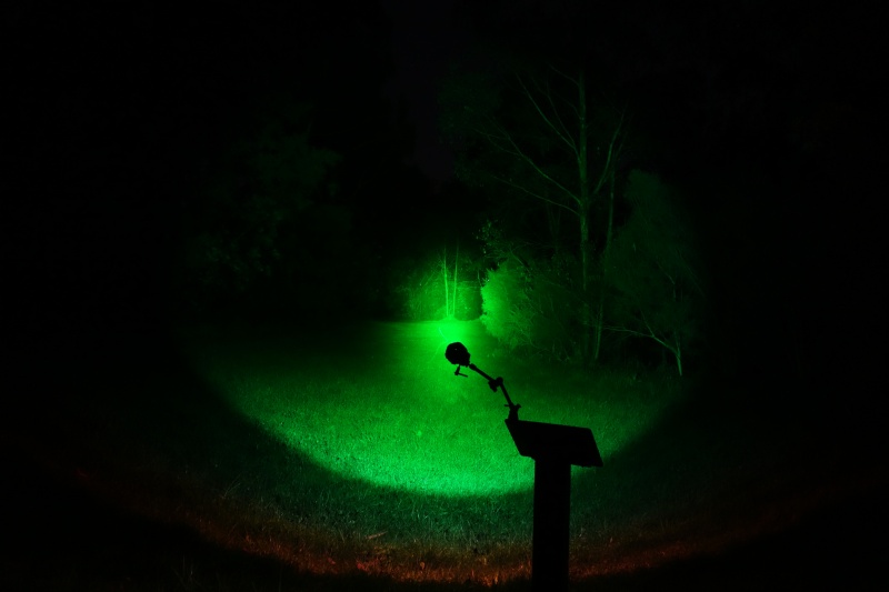 Acebeam P20 Turbo Green Filter beamshot