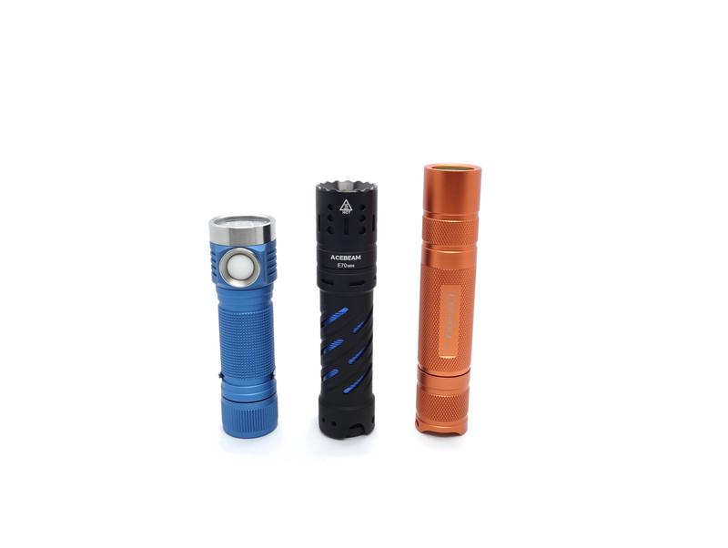 Emisar D4V2, Acebeam E70 Mini, Convoy S2+