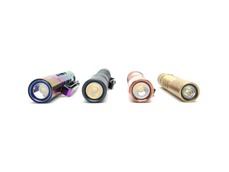 Acebeam Rider RX Rainbow PVD, Acebeam Pokelit 2AA, Acebeam Pokelit AA Copper, Olight i3T Brass