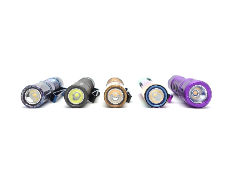 Acebeam Pokelit AA Ti, Acebeam Pokelit AA Gray, Acebeam Pokelit AA Copper, Acebeam Rider RX Rainbow PVD, ReyLight LANapple Purple