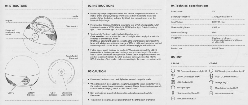 Nealsgadgets C02 Camping Light user-manual-1