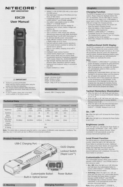 Nitecore EDC29 user manual-1