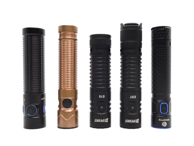 Olight Baton 3 Pro Max, Olight Warrior Mini 2, SPERAS E10, SPERAS EST, Brinyte E18 Pheme